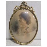 Vintage bowed front frame vintage photo