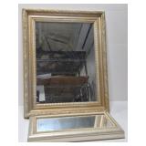 Framed wall hanging mirrors