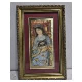 Framed Edna Hibel print