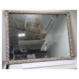 VERY HEAVY wood framed mirror