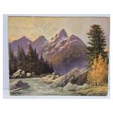 Scenic Grand Teton Robert Wood Print on Board