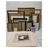 Large lot of frames, mats, and more