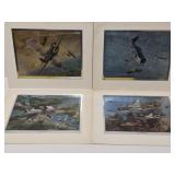 Military metallic etched prints by John Berkey