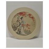 Asian theme Hand painting on silk