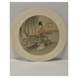 Asian theme Hand painting on silk