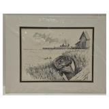 Ink sketch print by Lawrence Crowell