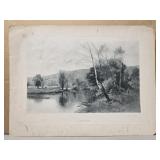 "Pond Lillies" Ernest Parton 1886 print