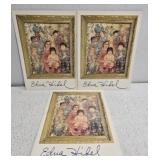 Lot of 3 Edna Hibel art booklets