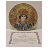 Edna Hibel porcelain "Darya" plate 595/10,000