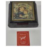 Edna Hibel granite stone trinket box