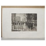 Vintage "Band Practice in London Tower" print