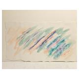 Signed Laura Robinson Abstract Painting On Paper