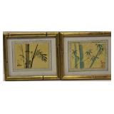 Japanese style paintings on silk by Hiroko