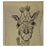 Giraffe watercolor painting by Laura Werner