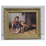 Framed print on board