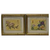 Japanese style paintings on silk by Hiroko