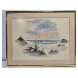 Framed Laura Robinson beach print