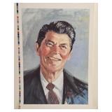 Lot of 18 Frank Lowe Ronald Regan Prints