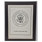 "Seal of the President of the United States" print