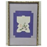 Japanese decorative kimono paper art piece