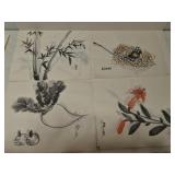 Japanese style watercolor paintings