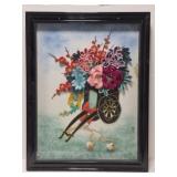 Vintage Japanese 3D fabric art piece *