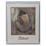 Picasso "Blue Nude" print on press board frame