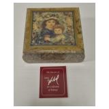 Edna Hibel granite stone trinket box