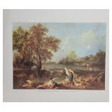 Print Landscape with a waterfall by Francesco