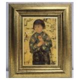 Edna Hibel Chinese Boy / Apple BXK1B/2 print