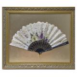 Unique floral fan on a frame**