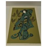 Signed and numbered Geisha print **