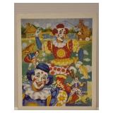 Circus clown print by Frank Saso