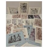 Edna Hibel original lithograph samples