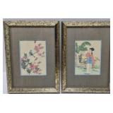 Beautiful mini framed Japanese paintings