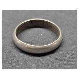 Large sterling silver 5mm thick mens wedding ring
