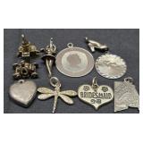 Lot of 10 sterling silver pendants