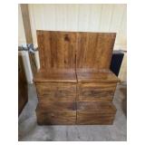 Pair of Sports Bar Solid Wood High Benches