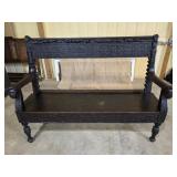 Beautiful Gothic Revival Style Antique Bench