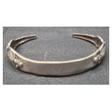 Stealing silver spoon cuff rose pattern