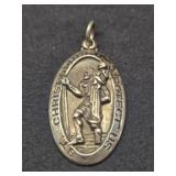 Sterling silver st Christopher pendant