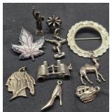 Lot of 10 sterling silver pendant