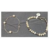 2 pearl bracelets