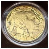 $50 2021 ONE ounce gold Buffalo proof coin