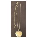 Sterling silver necklace and heart pendant