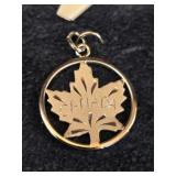 Sterling silver canada pendant