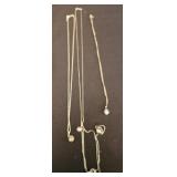 Lot of 3 sterling silver necklaces