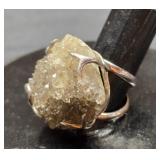 Sterling silver quartz ring size 7.5