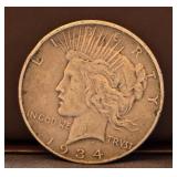 1934 Silver Peace Dollar