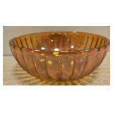 Marigold Carnival glass bowl